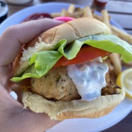 The Porch on Long Creek signature dishes Tuna Bites, Fish Tacos, Crab Cakes, The Porch Burger